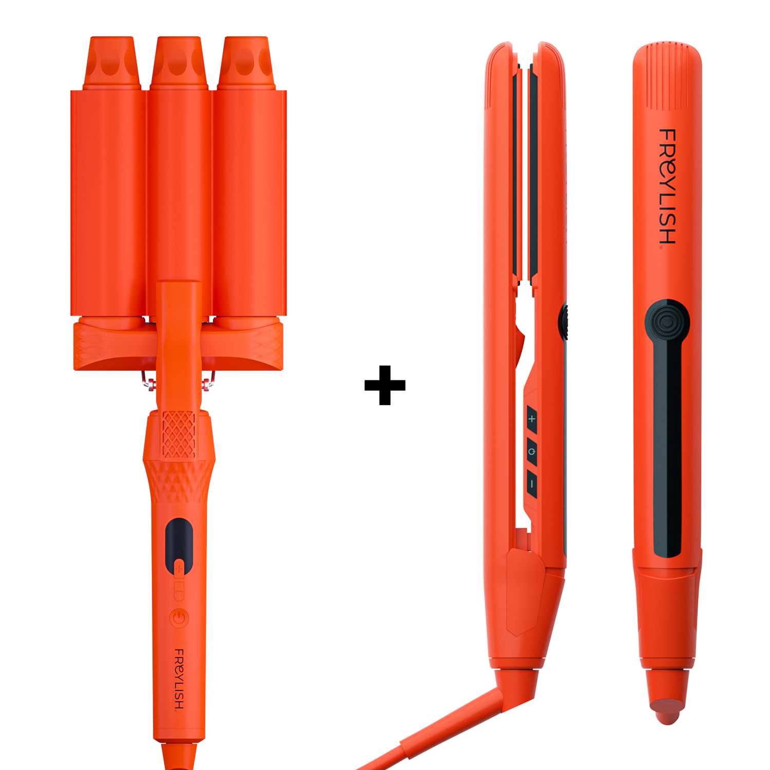 CERAMIC HAIR WAVE CURLER  + CERAMIC STRAIGHTENER WITH IONISER