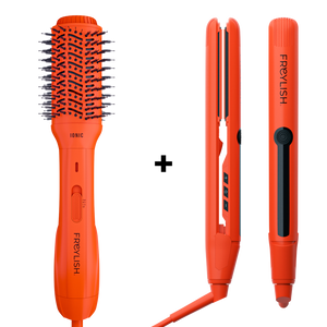 HOT AIR HAIR BRUSH + STRAIGHTENER WITH IONISER 28 MM